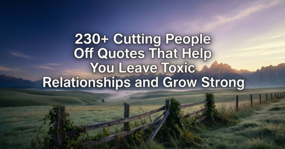 230+Cutting People Off Quotes That Help You Leave Toxic Relationships and Grow Stronger