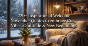 220+ Inspirational Welcome November Quotes to Embrace Cozy Vibes, Gratitude & New Beginnings