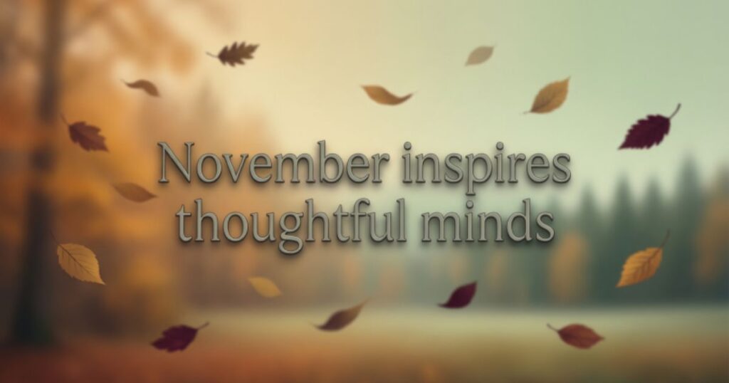 Famous November Quotes From Writers & Thinkers