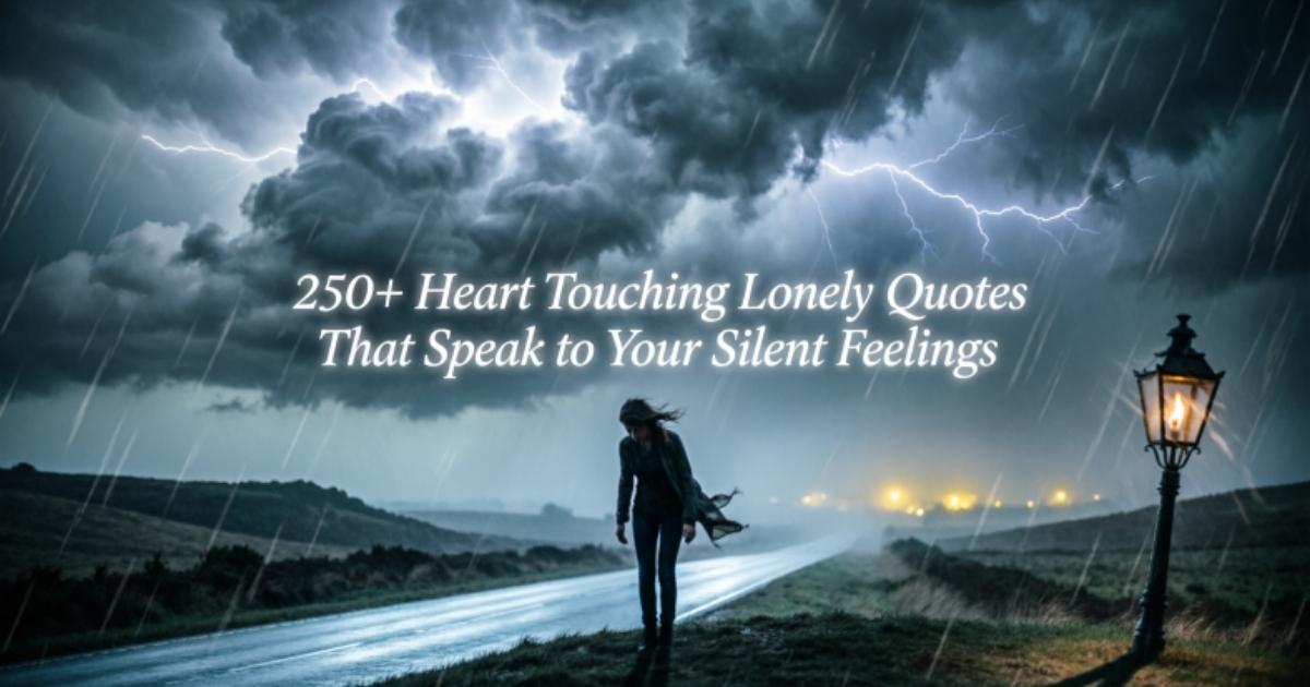 250+ Heart Touching Lonely Quotes That Speak to Your Silent Feelings