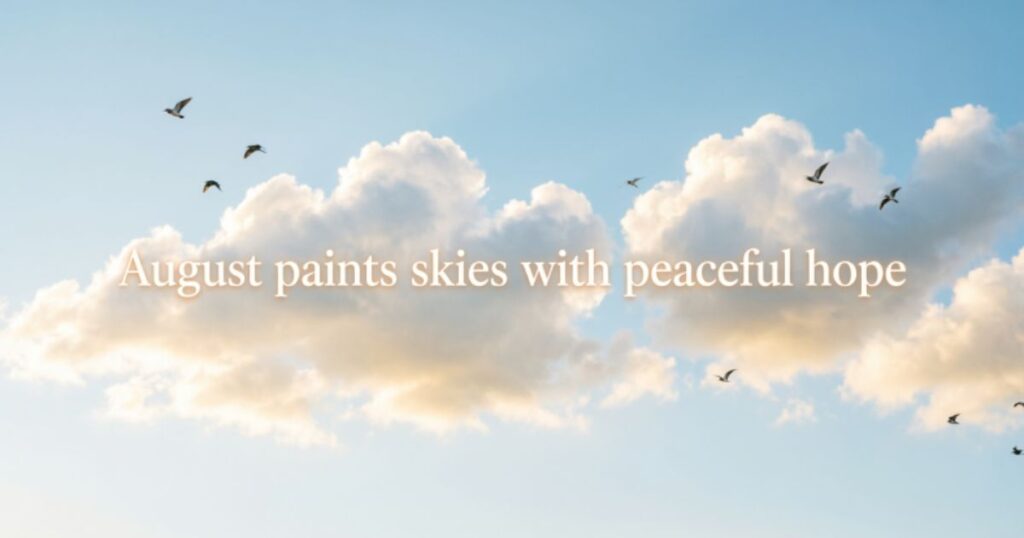 BEAUTIFUL & POSITIVE AUGUST QUOTES
