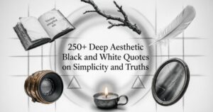 250+Deep Aesthetic Black and White Quotes on Simplicity and Truth