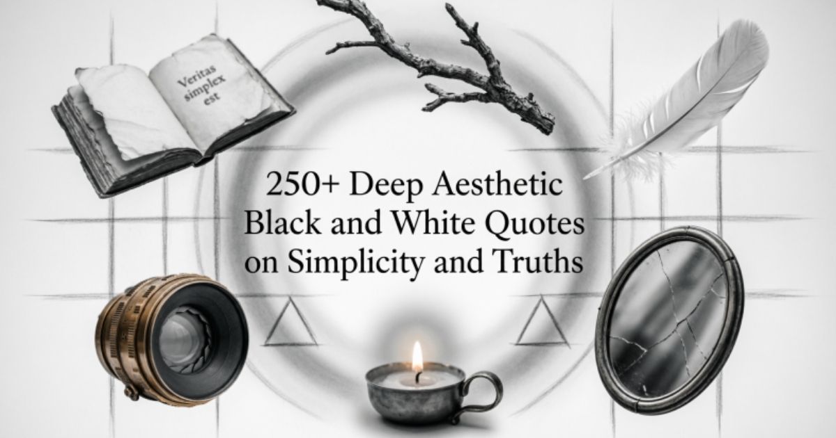 250+Deep Aesthetic Black and White Quotes on Simplicity and Truth