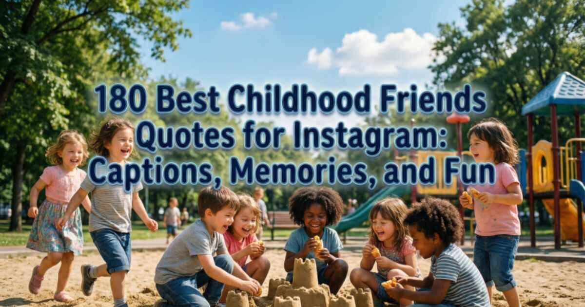 180 Best Childhood Friends Quotes for Instagram: Captions, Memories, and Fun