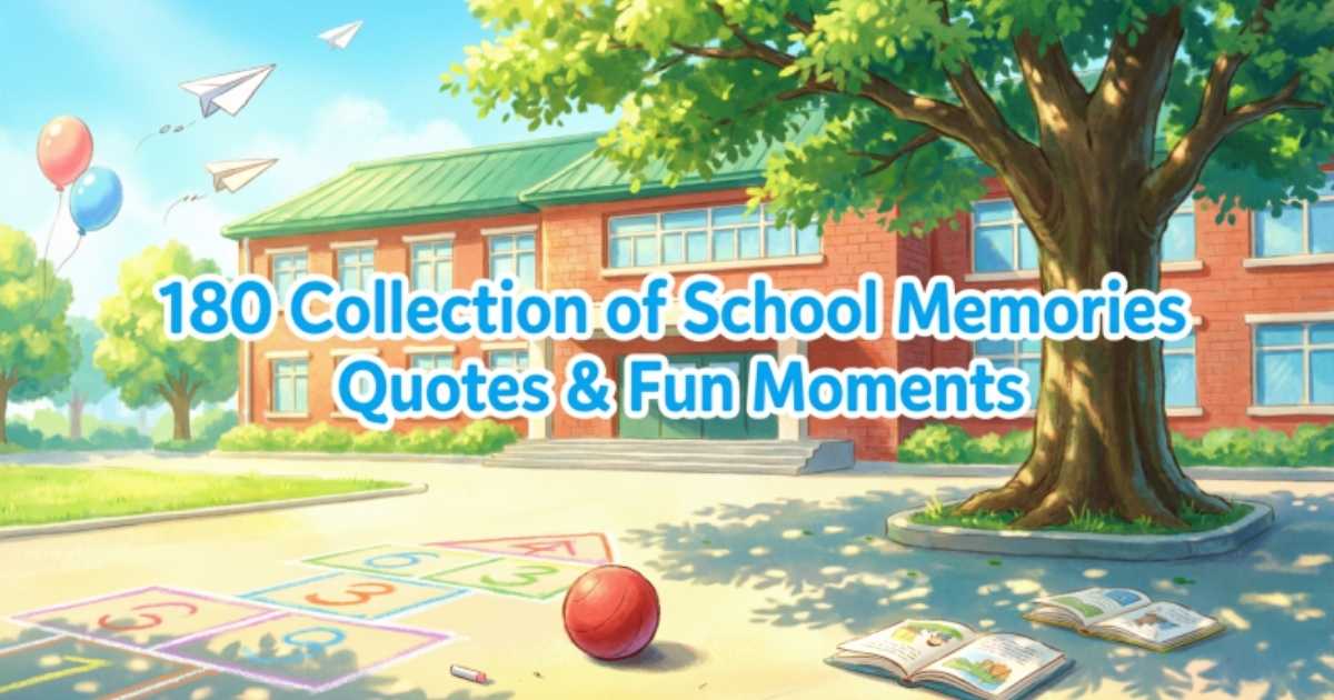 180 Collection of School Memories Quotes & Fun Moments