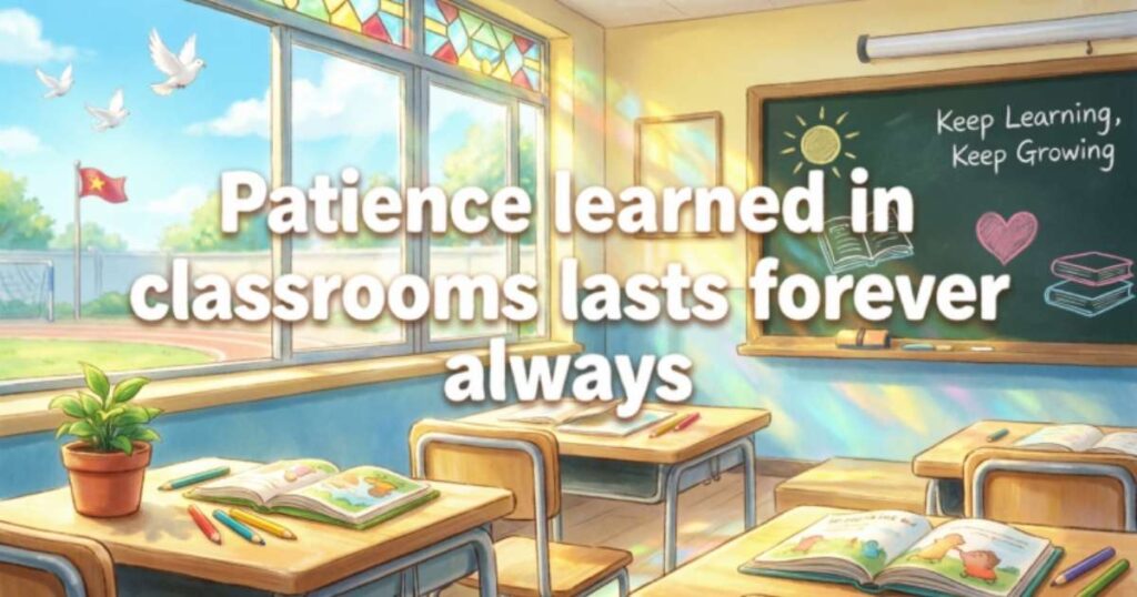 LESSONS AND LIFE VALUES FROM SCHOOL
