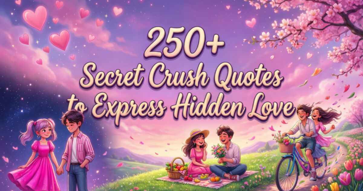 250+ Secret Crush Quotes to Express Hidden Love