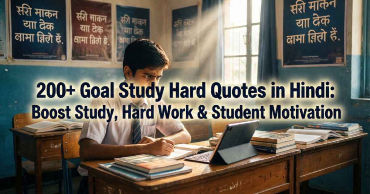 200+ Goal Study Hard Quotes in Hindi: Boost Study, Hard Work & Student Motivation