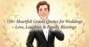 150+ Heartfelt Groom Quotes for Weddings – Love, Laughter & Family Blessings