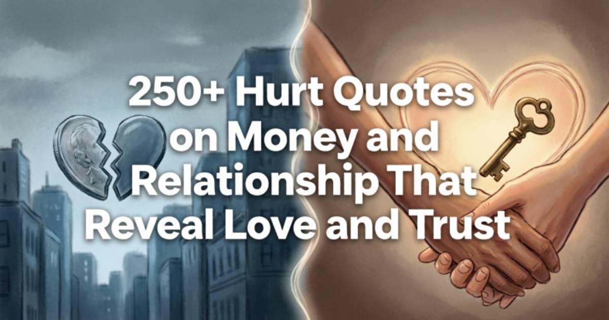 250+ Hurt Quotes on Money and Relationship That Reveal Love and Trust