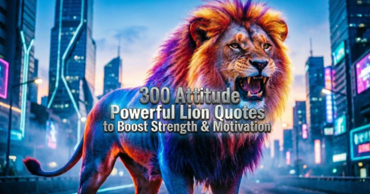 300 Attitude Powerful Lion Quotes to Boost Strength & Motivation