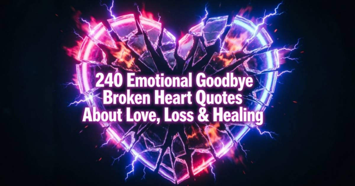 240 Emotional Goodbye Broken Heart Quotes About Love, Loss & Healing