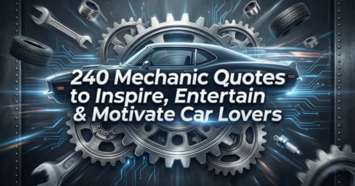 240 Mechanic Quotes to Inspire, Entertain & Motivate Car Lovers