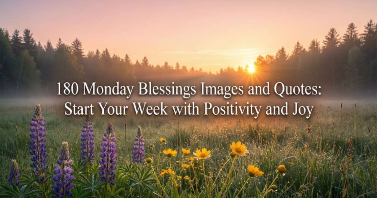 180 Monday Blessings Images and Quotes: Start Your Week with Positivity and Joy