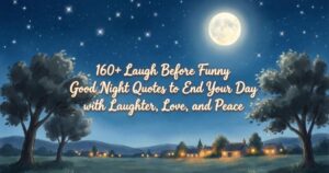 160+Laugh Before Funny Good Night Quotes to End Your Day with Laughter, Love, and Peace