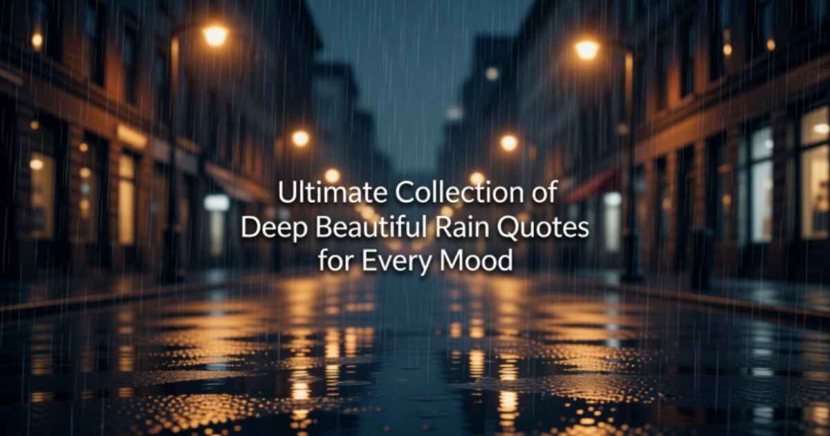 Ultimate Collection of Deep Beautiful Rain Quotes for Every Mood
