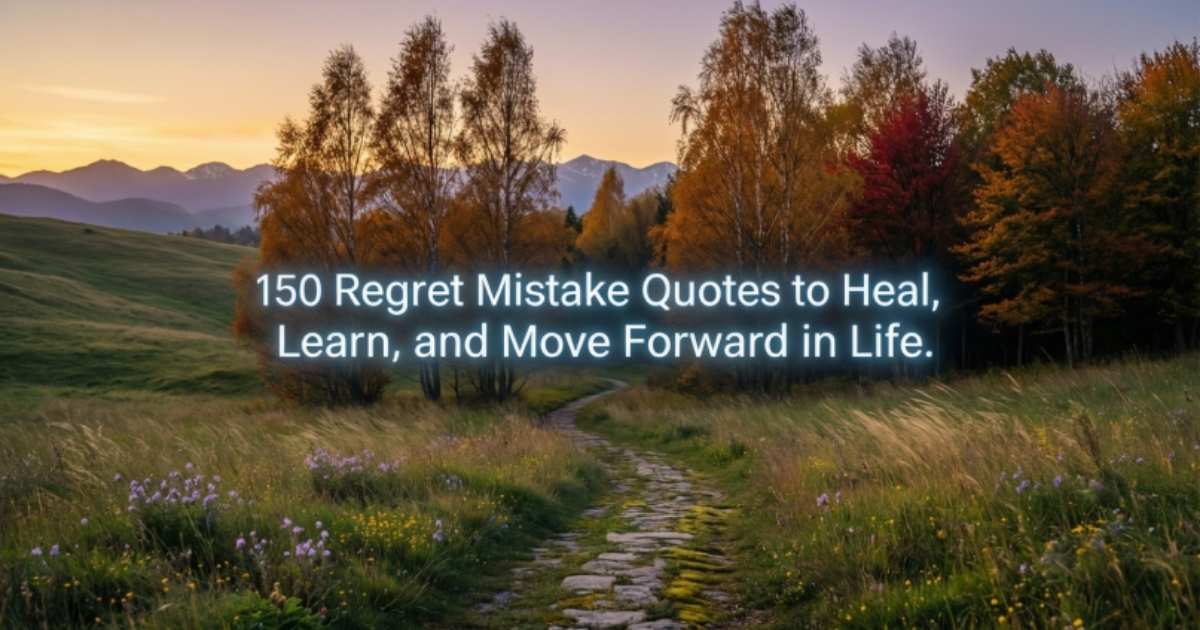 150 Regret Mistake Quotes to Heal, Learn, and Move Forward in Life