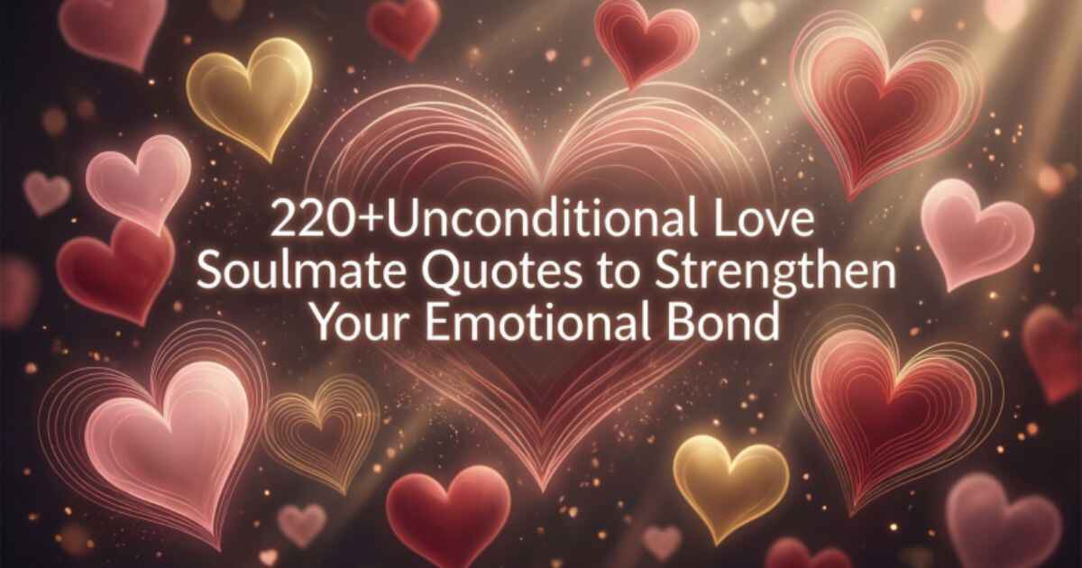220+Unconditional Love Soulmate Quotes to Strengthen Your Emotional Bond