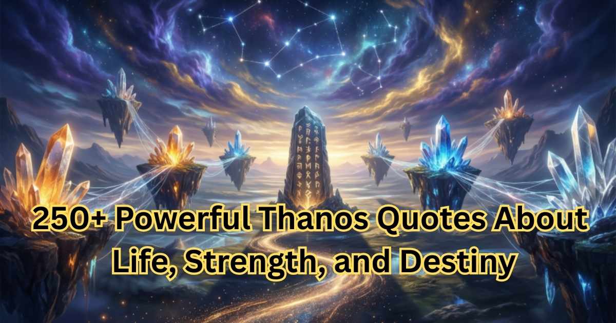 250+ Powerful Thanos Quotes About Life, Strength, and Destiny