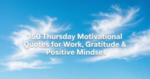 150 Thursday Motivational Quotes for Work, Gratitude & Positive Mindset
