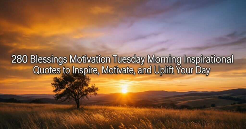 280 Blessings Motivation Tuesday Morning Inspirational Quotes to ...