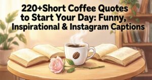 220+Short Coffee Quotes to Start Your Day: Funny, Inspirational & Instagram Captions