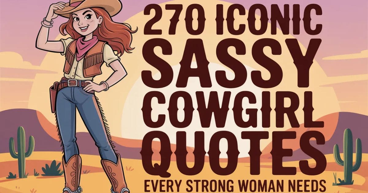 270 Iconic Sassy Cowgirl Quotes Every Strong Woman Needs
