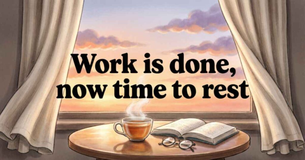 END OF THE DAY QUOTES ABOUT WORK

