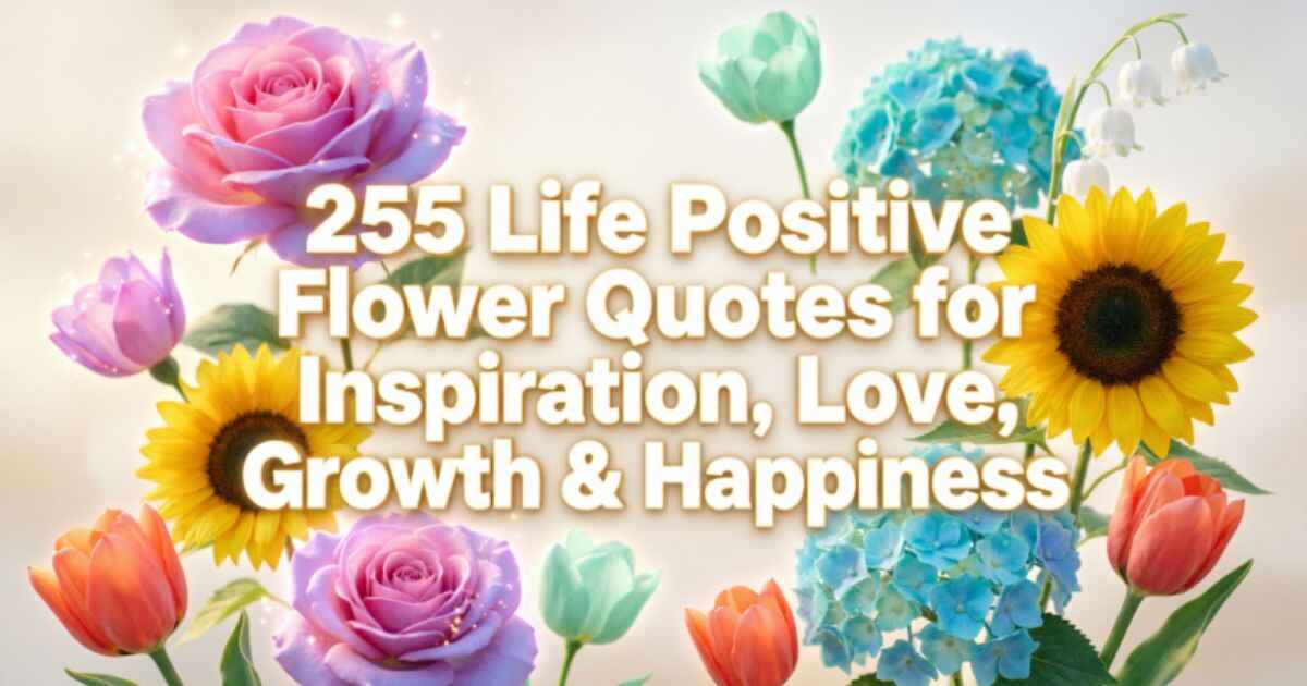 255 Life Positive Flower Quotes for Inspiration, Love, Growth & Happiness