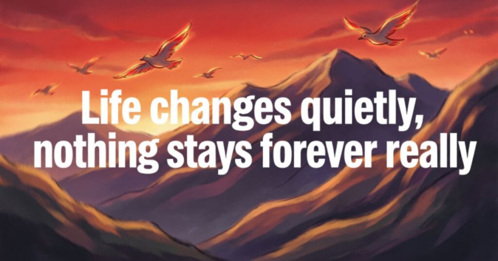 NOTHING LASTS FOREVER QUOTES ABOUT LIFE AND CHANGE
