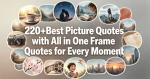 220+Best Picture Quotes with All in One Frame Quotes for Every Moment