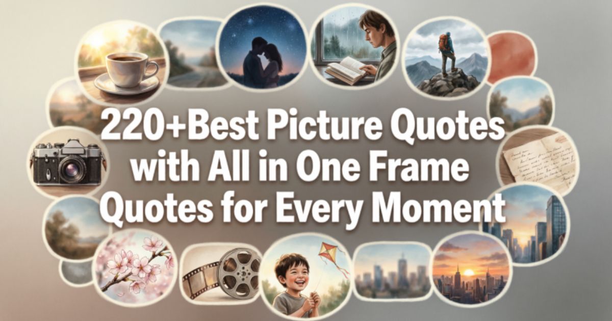 220+Best Picture Quotes with All in One Frame Quotes for Every Moment