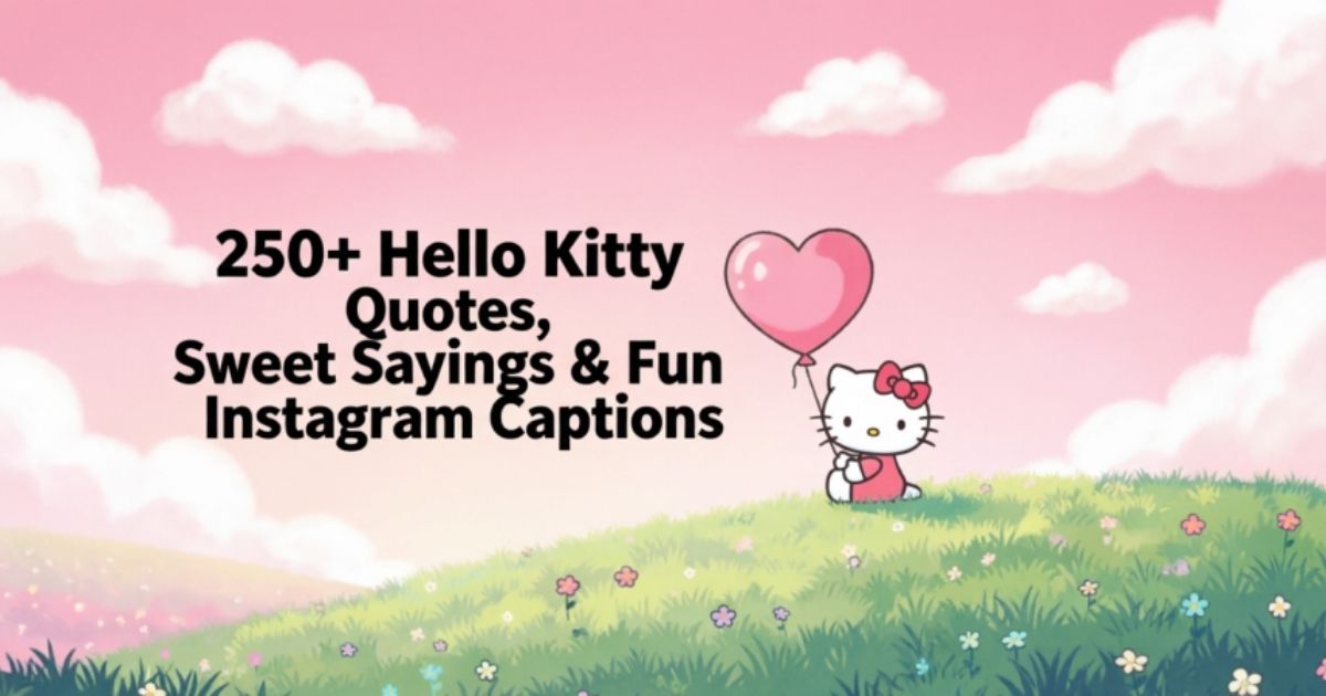 250+ Hello Kitty Quotes, Sweet Sayings & Fun Instagram Captions