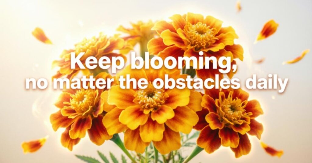 BLOOMING IN MARIGOLD QUOTES