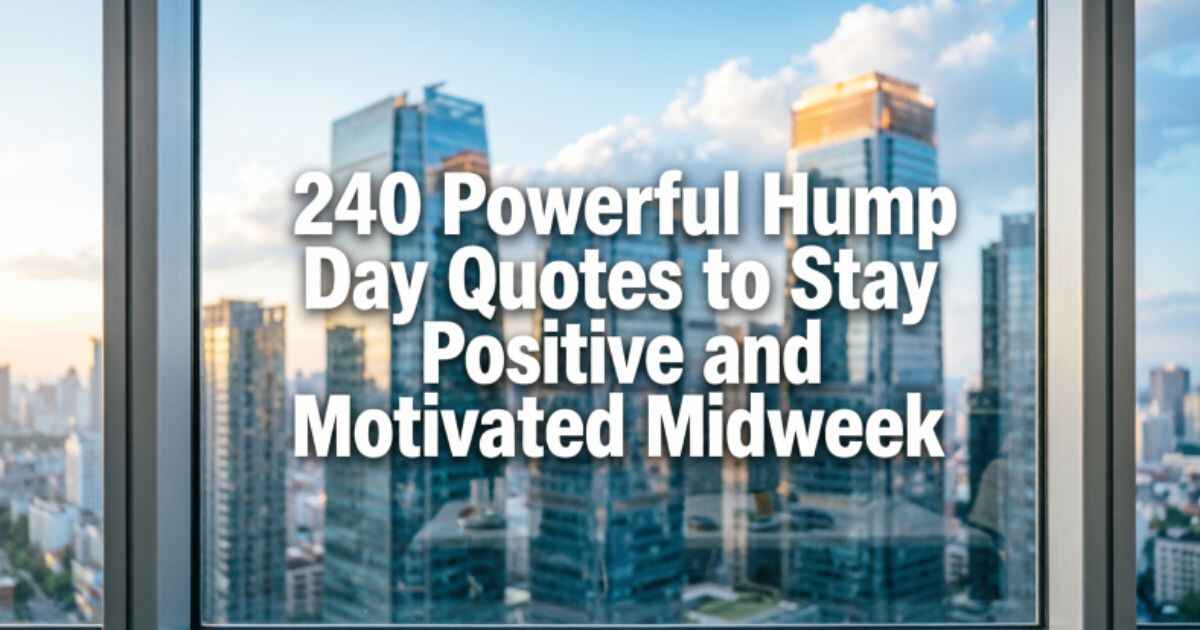 240 Powerful Hump Day Quotes to Stay Positive and Motivated Midweek