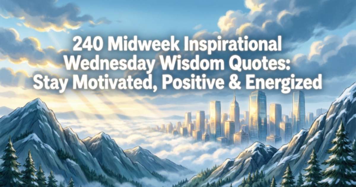 240 Midweek Inspirational Wednesday Wisdom Quotes: Stay Motivated, Positive & Energized