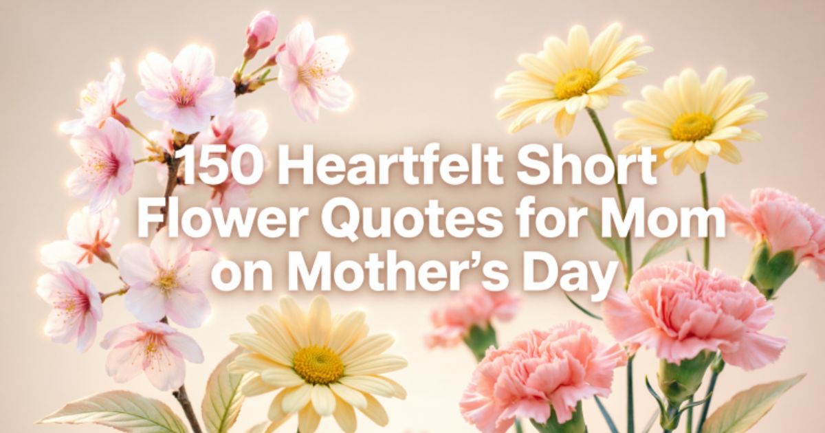 150 Heartfelt Short Flower Quotes for Mom on Mother’s Day