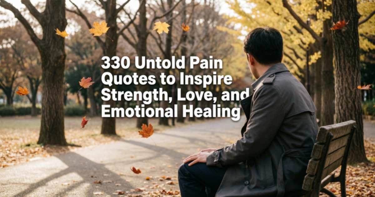 330 Untold Pain Quotes to Inspire Strength, Love, and Emotional Healing