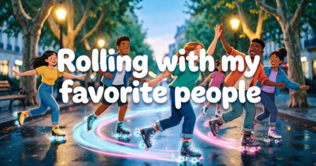 COOL ROLLER SKATING INSTAGRAM CAPTIONS WITH FRIENDS