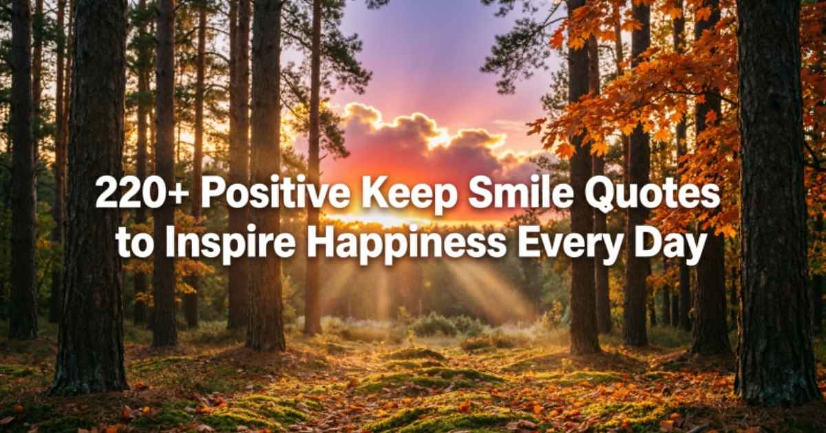 220+ Positive Keep Smile Quotes to Inspire Happiness Every Day
