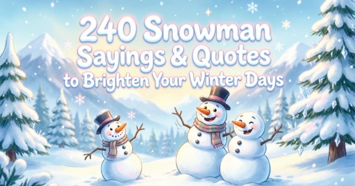 240 Snowman Sayings & Quotes to Brighten Your Winter Days