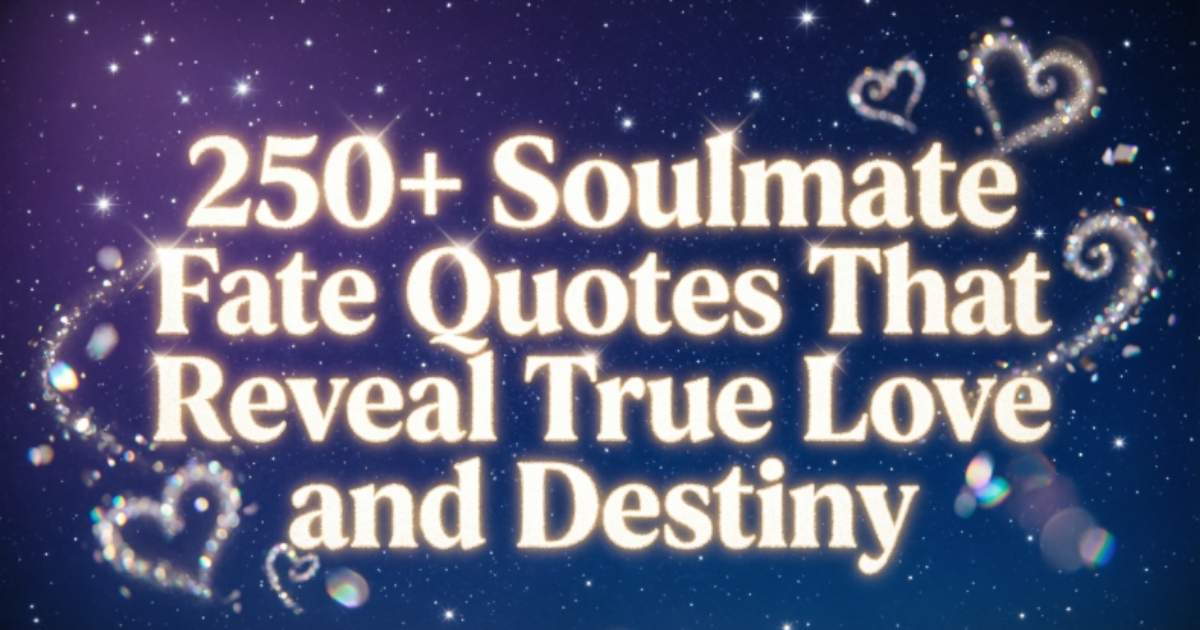 250+ Soulmate Fate Quotes That Reveal True Love and Destiny