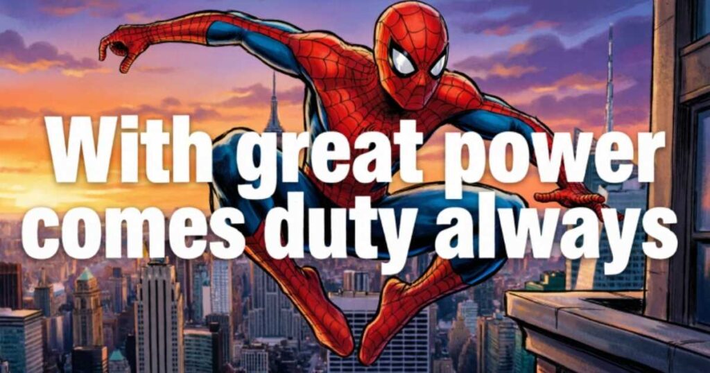 SPIDER-MAN QUOTES WITH GREAT POWER