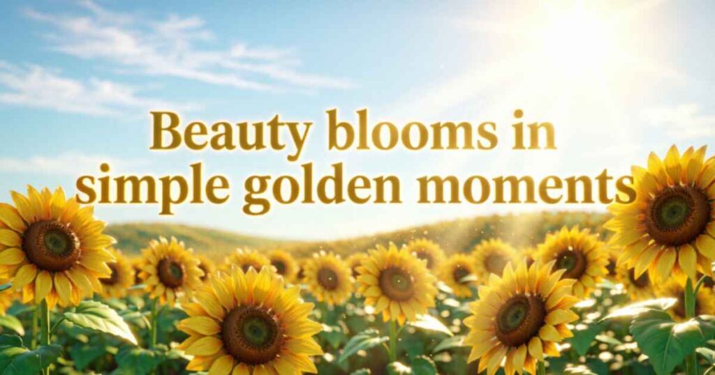 SUNFLOWER QUOTES ABOUT BEAUTY