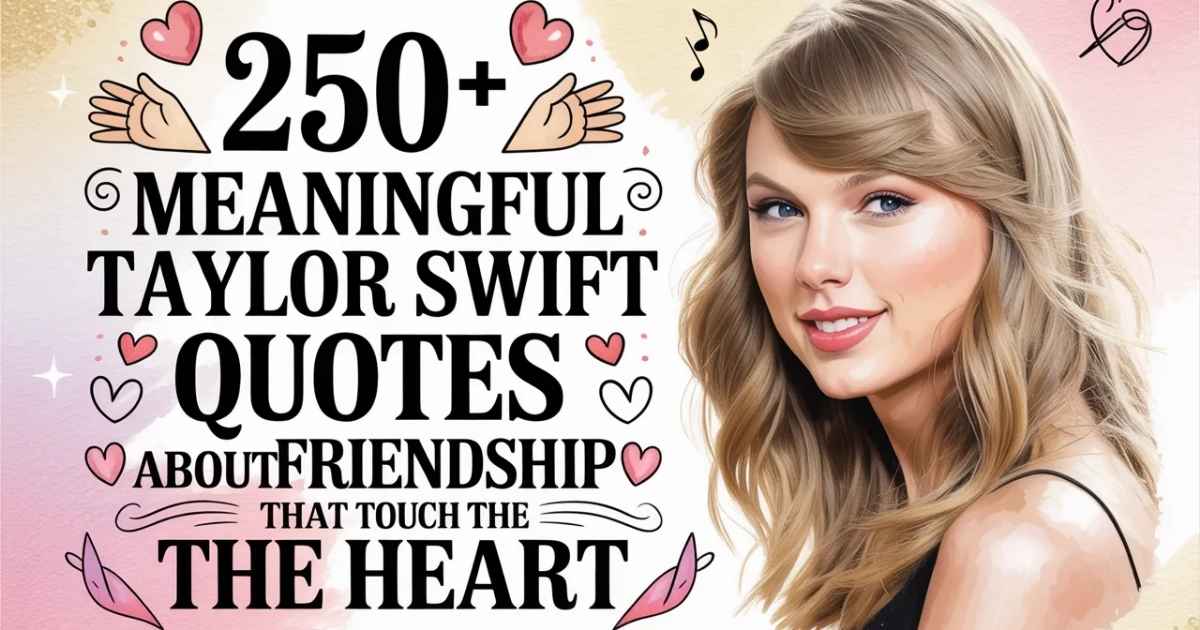250+Meaningful Taylor Swift Quotes About Friendship That Touch the Heart