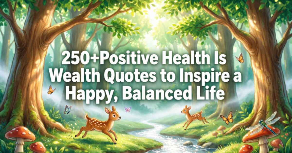 250+Positive Health Is Wealth Quotes to Inspire a Happy, Balanced Life