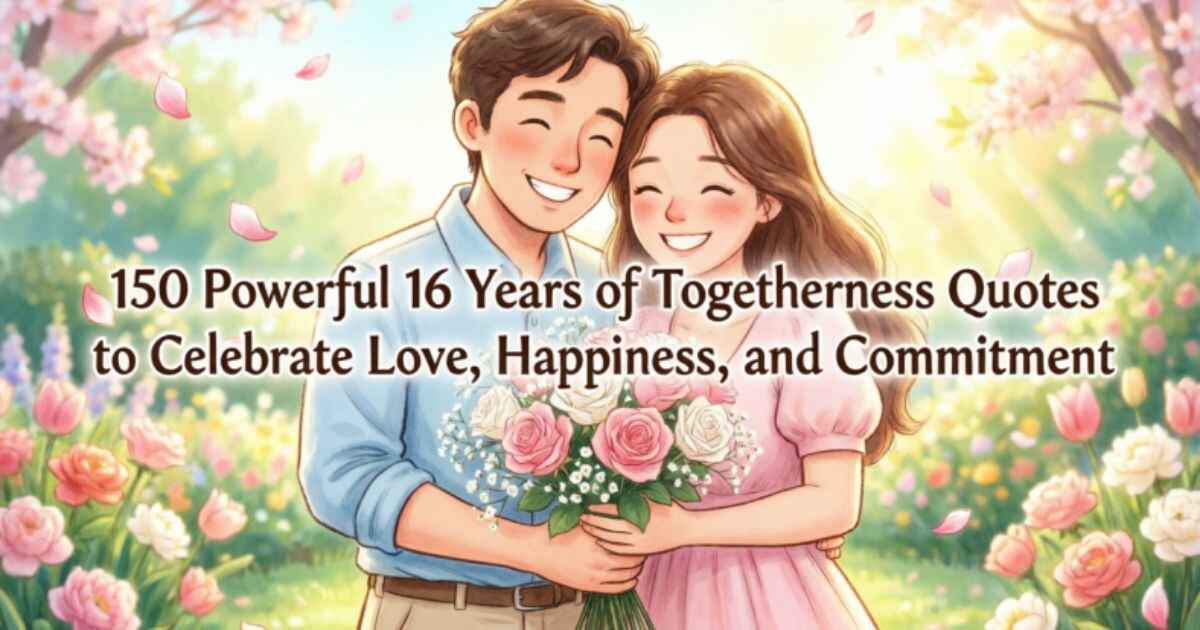 150 Powerful 16 Years of Togetherness Quotes to Celebrate Love, Happiness, and Commitment