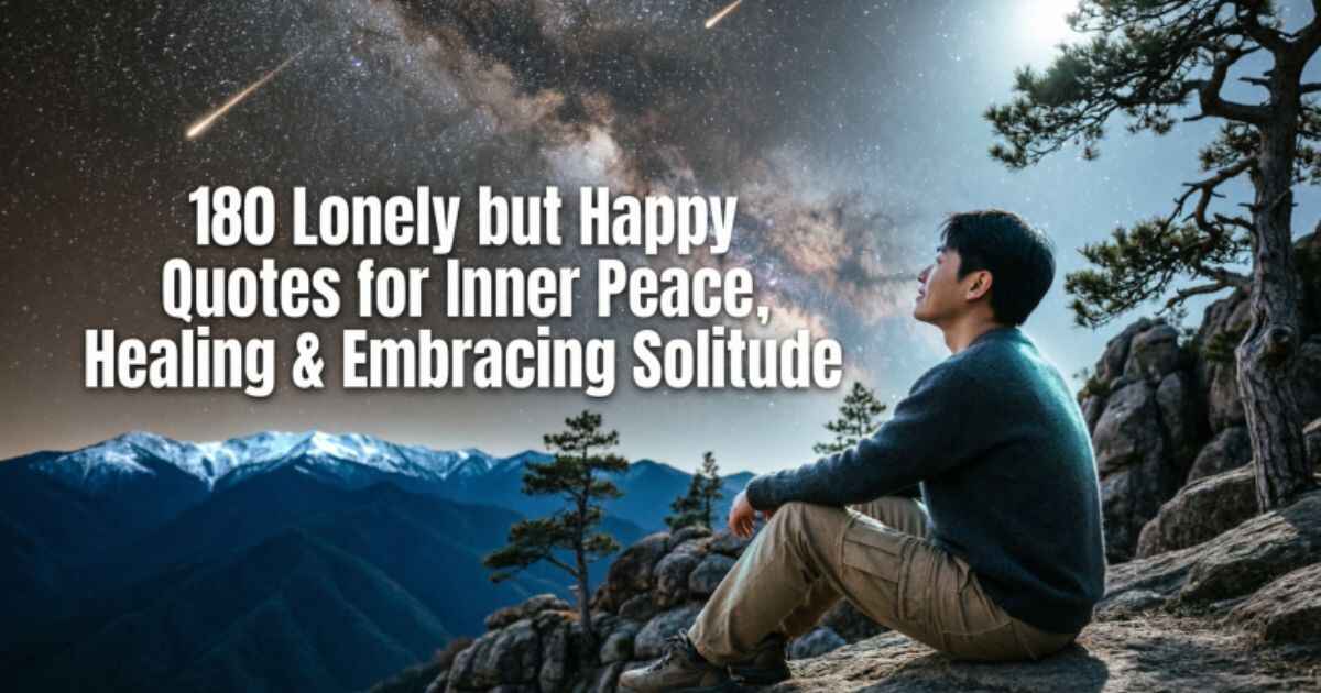 180 Lonely but Happy Quotes for Inner Peace, Healing & Embracing Solitude