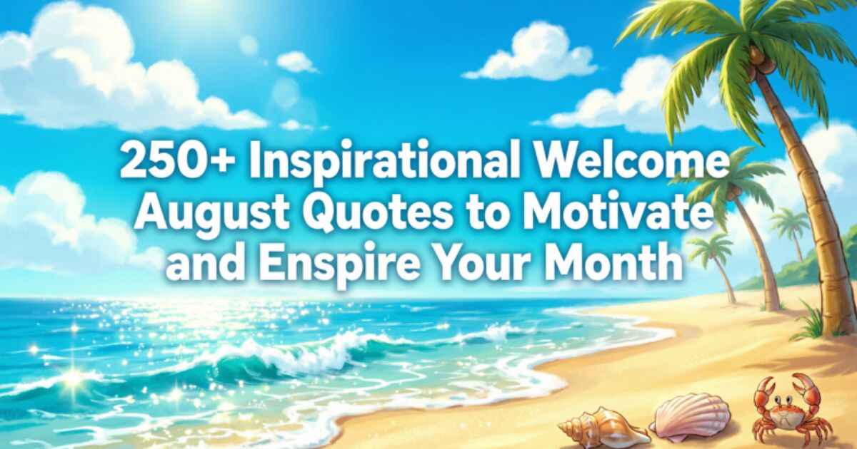 250+Inspirational Welcome August Quotes to Motivate and Inspire Your Month 