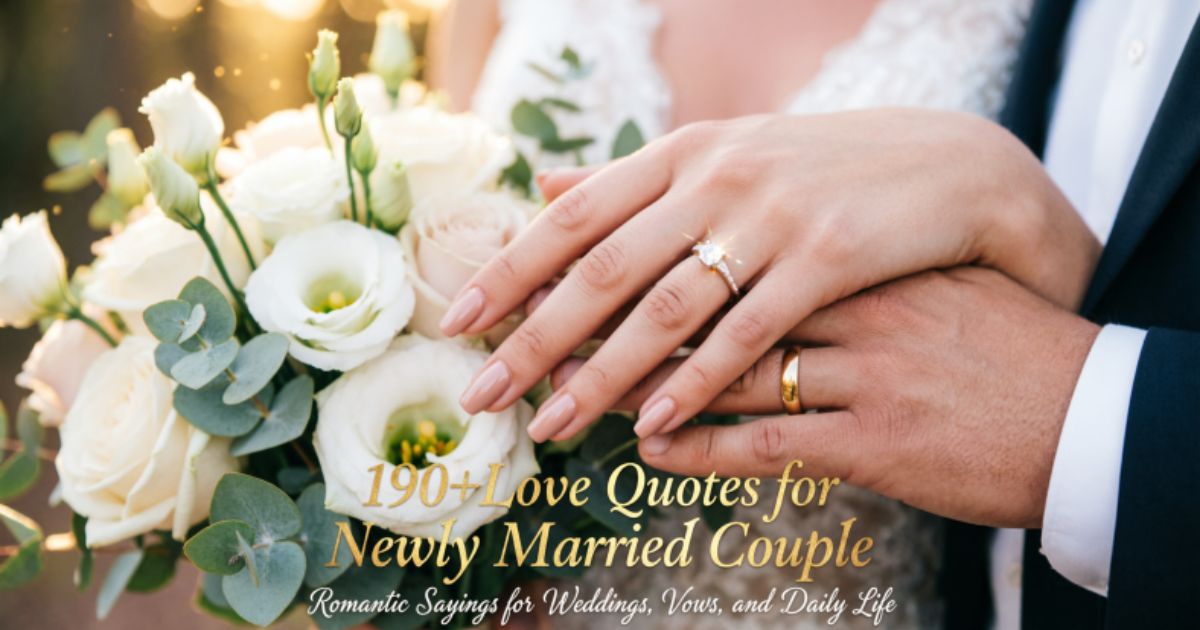 190+Love Quotes for Newly Married Couple: Romantic Sayings for Weddings, Vows, and Daily Life